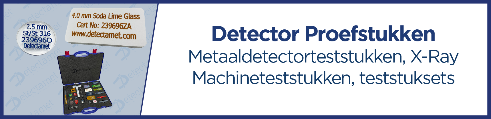 Teststukken voor metaaldetectoren